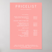 モダン，価格表ポスター ポスター (正面)