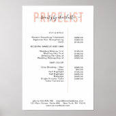 モダン，価格表ポスター ポスター (正面)