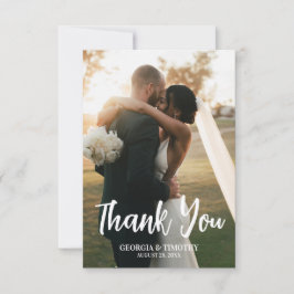 モダン、写エレガント真 サンキューカード