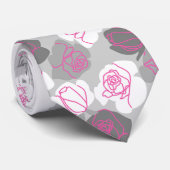 モダン、写実的な花のタイまたはベルト ネクタイ (ロール)