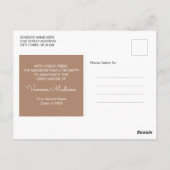 モダン |写真エレガントの卒業発表 ポストカード (裏面)