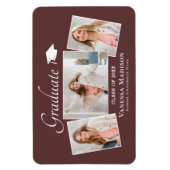 モダン |写真エレガントの3つの発表 マグネット (縦)