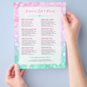 モダン《写真》ぼけ味グリッターサービス価格表 チラシ (手)