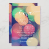 モダン《写真》ぼけ味ラエレガントイトScript Love結婚's 招待状 (正面/裏面)