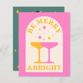 モダン,写真,明るい色のクリスマスカード (正面/裏面)