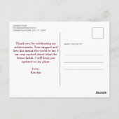 モダン 卒業 カスタム 6 フォト コラージュ サンクス ポストカード (裏面)