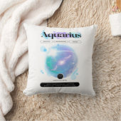 モダン〔占星術の〕十二宮図サインアクエリアス引用文エアエレメント クッション (ブランケット)
