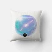 モダン〔占星術の〕十二宮図サインアクエリアス引用文エアエレメント クッション (裏面)