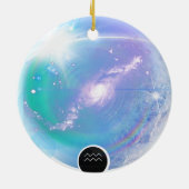 モダン〔占星術の〕十二宮図サインアクエリアス引用文エアエレメント セラミックオーナメント (裏面)
