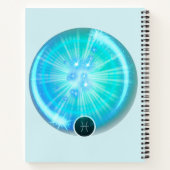 モダン〔占星術の〕十二宮図サインピセス引用文水要素 ノートブック (裏面)