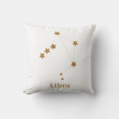 モダン〔占星術の〕十二宮図サイン金ゴールドライブラリ |エアエレメント クッション (正面)