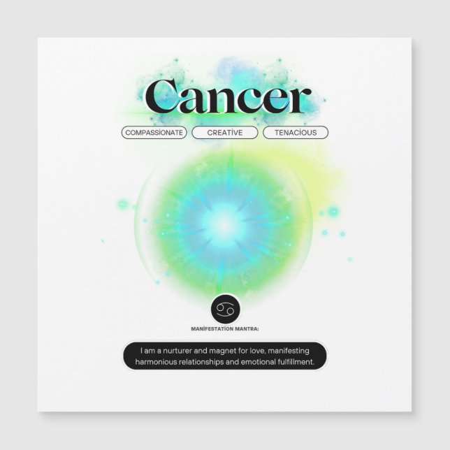 モダン〔占星術の〕十二宮図徴候がん引用文水素子 (正面)