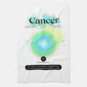 モダン〔占星術の〕十二宮図徴候がん引用文水素子 キッチンタオル (縦)