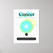 モダン〔占星術の〕十二宮図徴候がん引用文水素子 キャンバスプリント (正面)