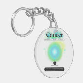 モダン〔占星術の〕十二宮図徴候がん引用文水素子 キーホルダー (正面左)