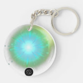 モダン〔占星術の〕十二宮図徴候がん引用文水素子 キーホルダー (裏面)