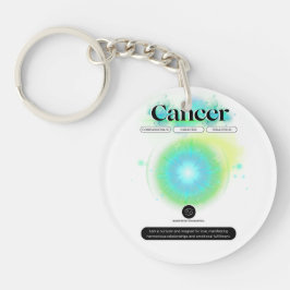 モダン〔占星術の〕十二宮図徴候がん引用文水素子 キーホルダー