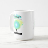 モダン〔占星術の〕十二宮図徴候がん引用文水素子 コーヒーマグカップ (正面左)