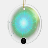 モダン〔占星術の〕十二宮図徴候がん引用文水素子 セラミックオーナメント (左)