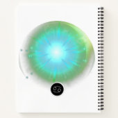 モダン〔占星術の〕十二宮図徴候がん引用文水素子 ノートブック (裏面)