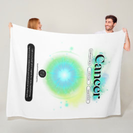 モダン〔占星術の〕十二宮図徴候がん引用文水素子 フリースブランケット