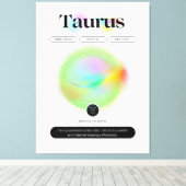 モダン〔占星術の〕十二宮図標識タウロス引用文地球要素 キャンバスプリント (インサイチュ (ウッドフロア))