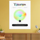 モダン〔占星術の〕十二宮図標識タウロス引用文地球要素 キャンバスプリント (インサイチュ (リビング))