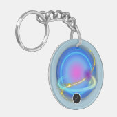 モダン〔占星術の〕十二宮図標識射手座引用文要素火災 キーホルダー (正面左)