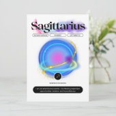 モダン〔占星術の〕十二宮図標識射手座引用文要素火災 シーズンカード (スタンド正面)