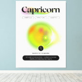 モダン〔占星術の〕十二宮図標識山羊座引用文地球要素 キャンバスプリント (インサイチュ (ウッドフロア))