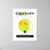 モダン〔占星術の〕十二宮図標識山羊座引用文地球要素 キャンバスプリント (正面)