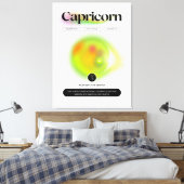 モダン〔占星術の〕十二宮図標識山羊座引用文地球要素 キャンバスプリント (インサイチュ (寝室))