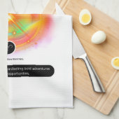 モダン〔占星術の〕十二宮図標識引用文 | 要素火災 キッチンタオル (四つ折り)