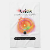 モダン〔占星術の〕十二宮図標識引用文 | 要素火災 キッチンタオル (縦)