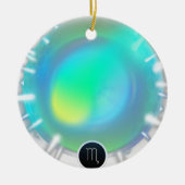 モダン〔占星術の〕十二宮図標識蠍座引用文水素子 セラミックオーナメント (正面)