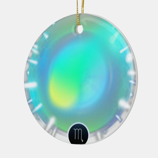 モダン〔占星術の〕十二宮図標識蠍座引用文水素子 セラミックオーナメント (左)