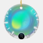 モダン〔占星術の〕十二宮図標識蠍座引用文水素子 セラミックオーナメント (裏面)