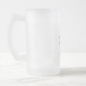 モダン〔占星術の〕十二宮図標識金ゴールドアクエリアス |エアエレメント フロストグラスビールジョッキ (左)