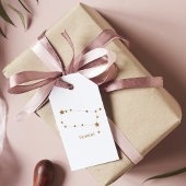 モダン〔占星術の〕十二宮図標識金ゴールドジェミニ |エアエレメント ギフトタグ