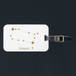 モダン〔占星術の〕十二宮図標識金ゴールドジェミニ |エアエレメント ラゲッジタグ<br><div class="desc">モダン〔占星術の〕十二宮図標識金ゴールドジェミニ |エアエレメント</div>