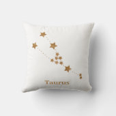 モダン〔占星術の〕十二宮図標識金ゴールドタウラス |要素地球 クッション (裏面)