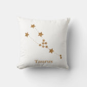 モダン〔占星術の〕十二宮図標識金ゴールドタウラス |要素地球 クッション (正面)