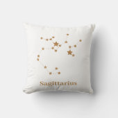 モダン〔占星術の〕十二宮図標識金ゴールド射手座|要素火災 クッション (正面)