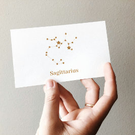 モダン〔占星術の〕十二宮図標識金ゴールド射手座|要素火災 名刺