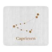 モダン〔占星術の〕十二宮図標識金ゴールド山羊座 |要素地球 カッティングボード (正面)