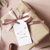 モダン〔占星術の〕十二宮図標識金ゴールド山羊座 |要素地球 ギフトタグ