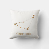 モダン〔占星術の〕十二宮図標識金ゴールド山羊座 |要素地球 クッション (裏面)