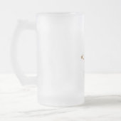 モダン〔占星術の〕十二宮図標識金ゴールド山羊座 |要素地球 フロストグラスビールジョッキ (左)