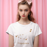 モダン〔占星術の〕十二宮図標識金ゴールド山羊座 |要素地球 Tシャツ<br><div class="desc">モダン〔占星術の〕十二宮図標識金ゴールド山羊座 |要素地球</div>