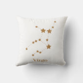 モダン〔占星術の〕十二宮図標識金ゴールド《星座》乙女座 |要素地球 クッション (裏面)